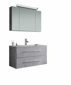 2-teiliges Badmöbel-Set HOMELINE 90 - Beton-Optik