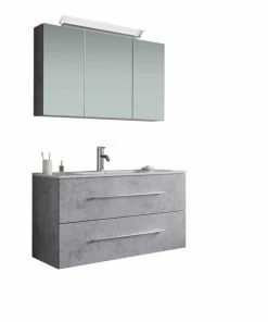 2-teiliges Badmöbel-Set HOMELINE 100 - Beton-Optik