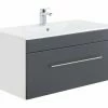 Waschtisch VIVA - Anthrazit-weiß - Mit Waschbecken - 100 Cm 1 Waschtisch VIVA - Anthrazit-weiß - Mit Waschbecken - 100 Cm -Wenko Verkaufsgeschäft 9005242600 02 1600Wx1600H 598Wx598H