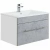 Waschtisch VIVA - Beton - Weiß - Mit Waschbecken - 75 Cm -Wenko Verkaufsgeschäft 9005255800 02 1600Wx1600H 598Wx598H