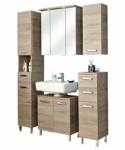 5-teiliges Badmöbelset - San Remo Eiche
