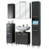 5-teiliges Badmöbel-Set - Anthrazit Glänzend - LED-Beleuchtung -Wenko Verkaufsgeschäft S000013900 1600Wx1600H 598Wx598H